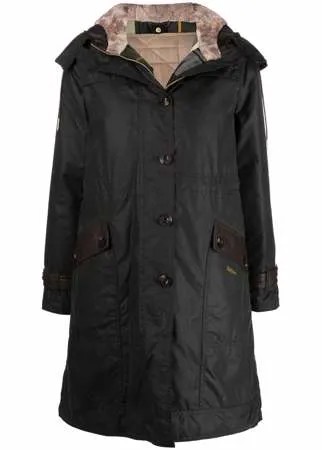 Barbour вощеный плащ с капюшоном