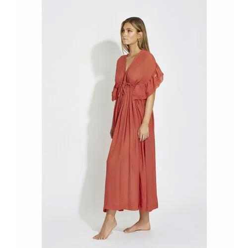 Платье Selmark, открытая спина, размер L/XL, коралловый