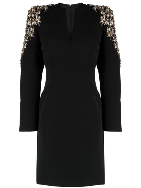 Jenny Packham декорированное платье мини Kay, черный