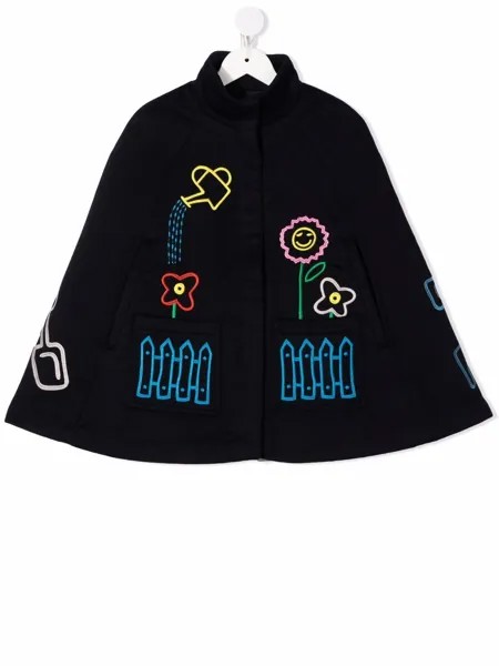 Stella McCartney Kids кейп с графичным принтом