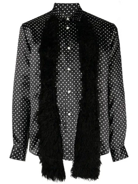 Comme des Garçons Homme Plus рубашка в горох, черный