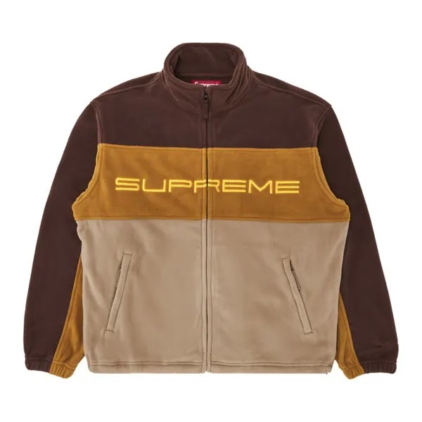 Куртка Supreme Polartec Zip 'Brown', коричневый