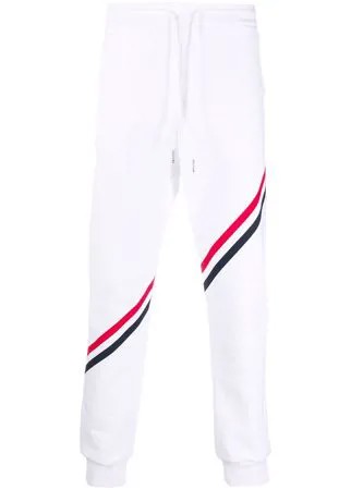 Thom Browne спортивные брюки с полосками RWB