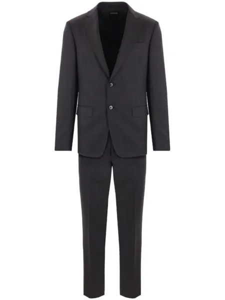 Zegna однобортный костюм Drop 8, серый