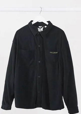 Черная рубашка из флиса COLLUSION-Черный