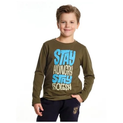 Лонгслив для мальчиков Mini Maxi, модель 6790, цвет хаки, размер 128