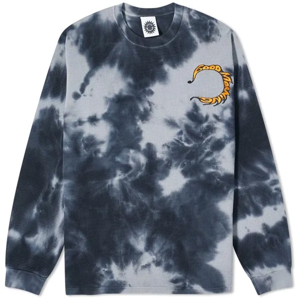 Футболка Good Morning Tapes Long Sleeve Waffle, цвет Smoke Tie Dye