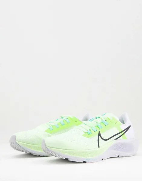 Зеленые кроссовки Nike Running Air Zoom Pegasus 38-Зеленый цвет