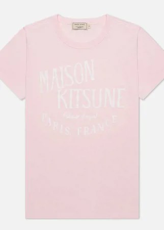 Женская футболка Maison Kitsune Palais Royal Classic, цвет розовый, размер S