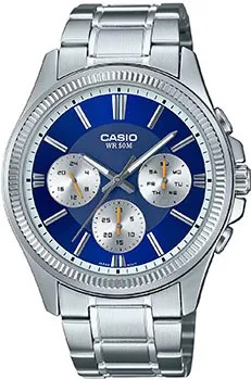 Японские наручные  мужские часы Casio MTP-1375D-2A1. Коллекция Analog