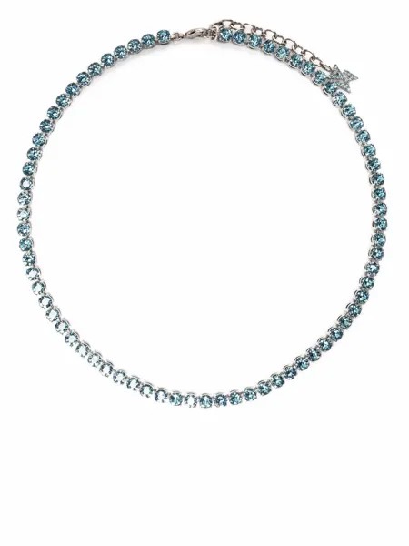 Amina Muaddi crystal tennis necklace