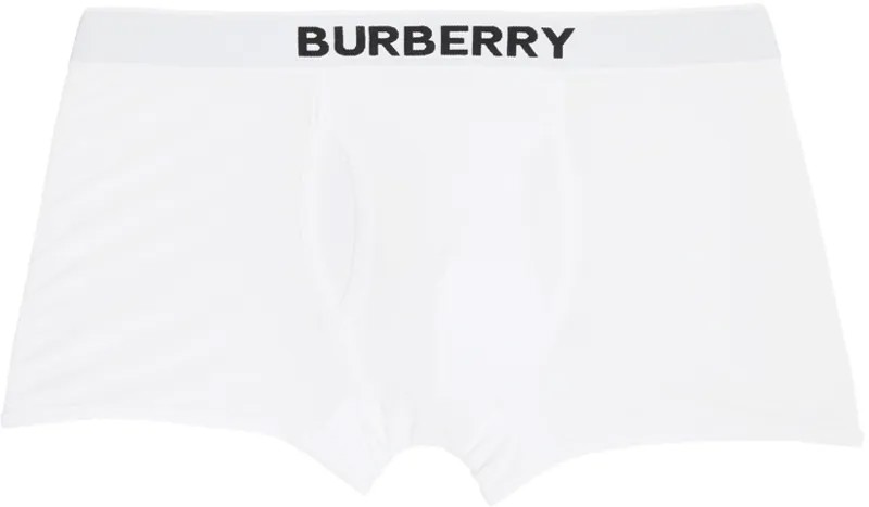 Белые боксеры с логотипом Burberry