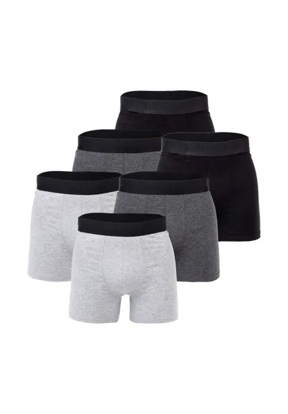 Мужские боксеры - BOXER MULTI TRIPLE PACK, натуральный хлопок, 6 шт. в упаковке Superdry., цвет Schwarz Anthrazit Grau