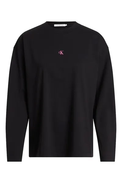 Толстовка из органического хлопка с логотипом Calvin Klein Jeans, черный