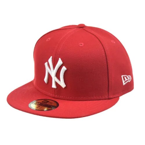 Мужская кепка New Era New York Yankees Basic 59Fifty красная