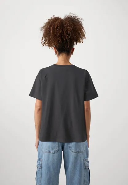 Футболка с принтом Wave Dancer Relaxed Tee Rip Curl, стираная черная