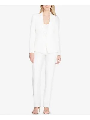 TAHARI Womens Ivory Wear To Work Suit Jacket Petites 8P