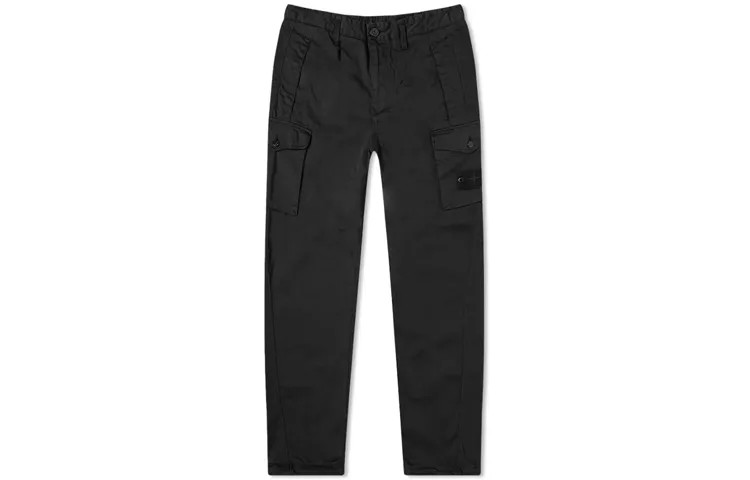 STONE ISLAND Брюки-карго унисекс, цвет Black