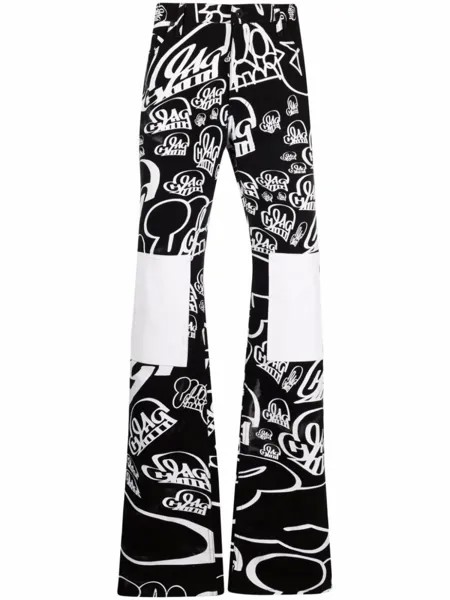 Off-White джинсы с принтом из коллаборации с Katsu, черный