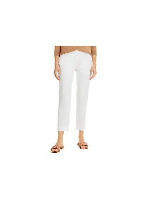 MAX MARA WEEKEND Женские белые укороченные брюки стрейч с карманами 2