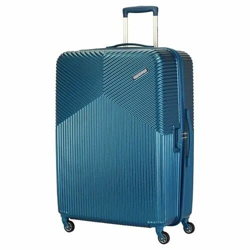 Чемодан American Tourister, размер M, синий, голубой