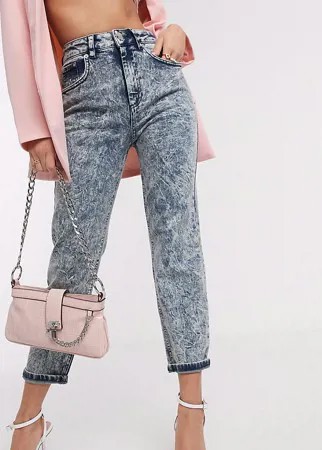 Узкие джинсы в винтажном стиле цвета индиго ASOS DESIGN Petite Farleigh-Синий