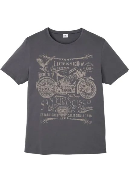 Футболка с принтом John Baner Jeanswear, серый