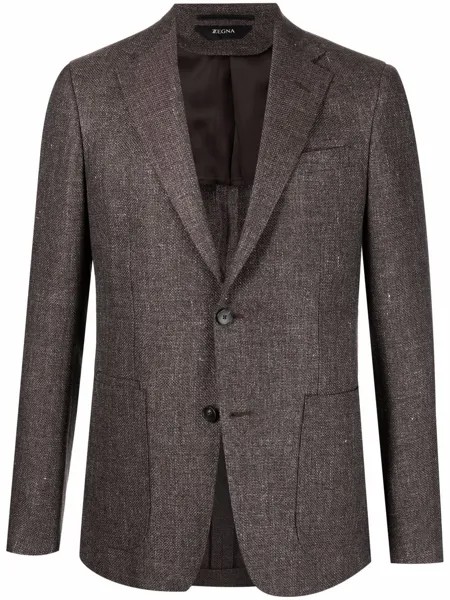 Z Zegna однобортный пиджак строгого кроя