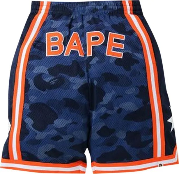 Шорты BAPE Color Camo Wide Basketball Shorts 'Navy', синий
