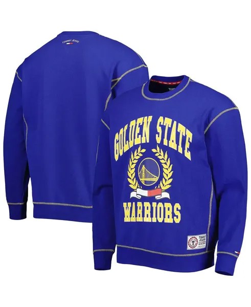 Мужской пуловер с круглым вырезом Royal Golden State Warriors Peter French Terry, толстовка с круглым вырезом Tommy Jeans