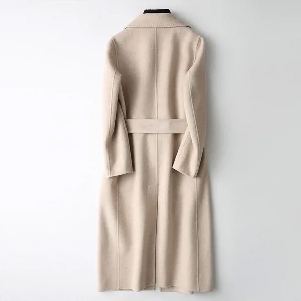 AYUSNUE 2020 шерстяное пальто, женская двухсторонняя Длинная шерстяная куртка, весна-осень, корейское элегантное пальто M061 KJ2540