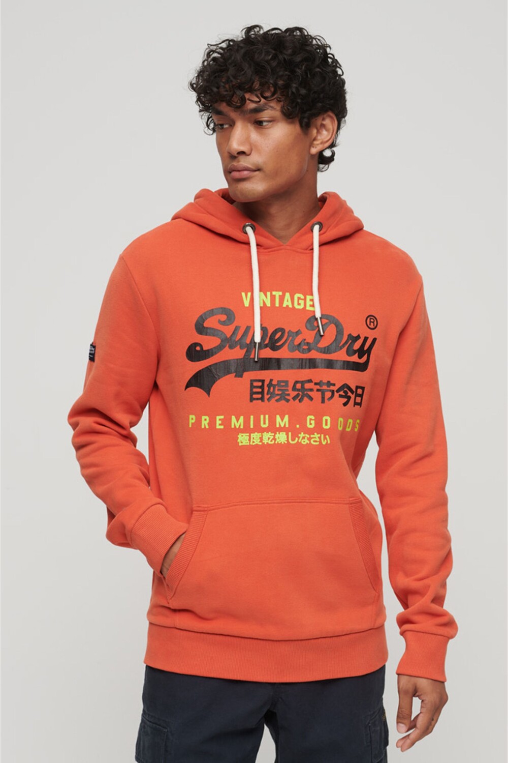 Классическая худи с винтажным логотипом Heritage Superdry, оранжевый