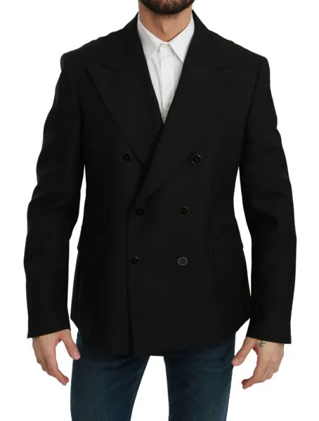 DOLCE - GABBANA Блейзер Шерстяной черный приталенный пиджак Пальто IT54/ US44 / XL Рекомендуемая розничная цена 3000 долларов США