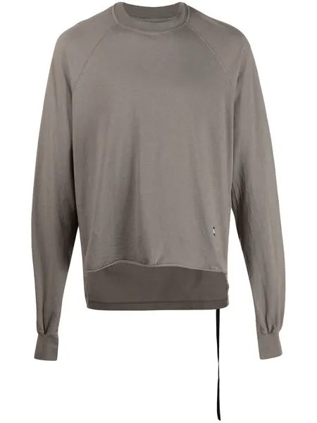 Rick Owens DRKSHDW футболка с длинными рукавами и разрезами