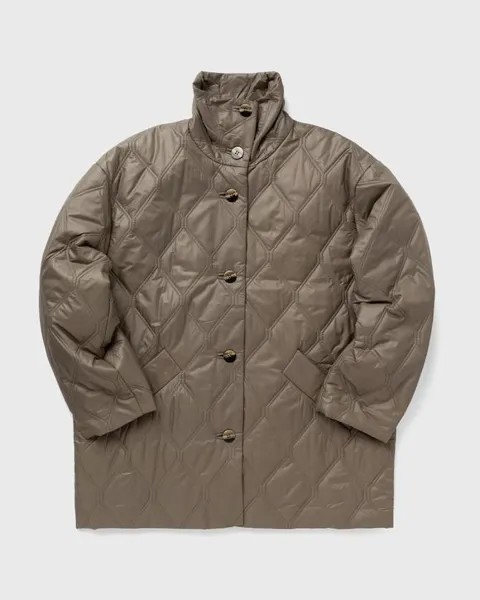 Куртка Ganni Shiny Quilt Jacket, цвет fallen rock