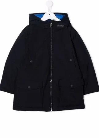 Woolrich Kids пуховик на молнии с капюшоном