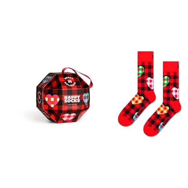 Носки Happy Bauble Gift Box Half long, красный