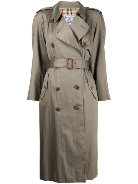 Burberry Pre-Owned двубортный тренч 1990-х годов
