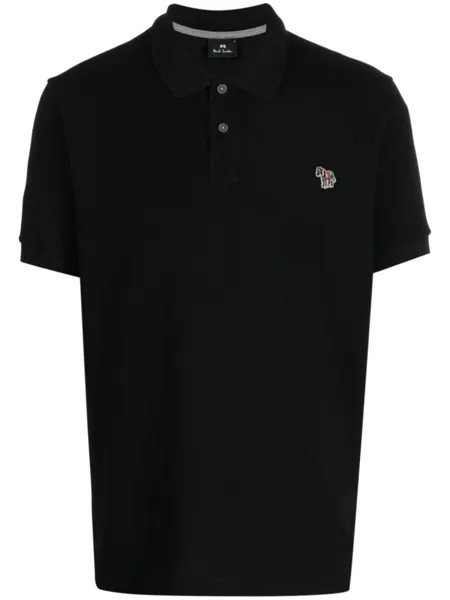 PS Paul Smith рубашка поло с нашивкой Zebra, черный