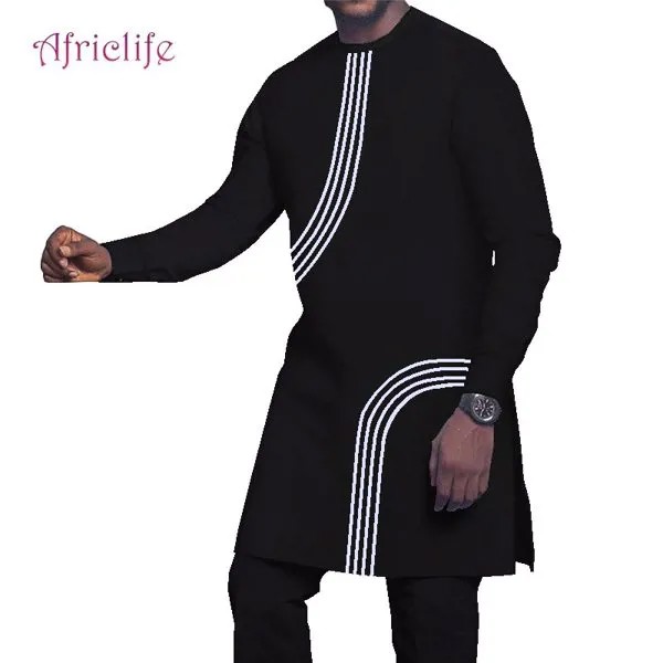 Dashiki одежда для мужчин без шапки рубашка брюки комплект топы брюки костюм Мужская традиционная африканская рубашка Agbada европейская одежда ...