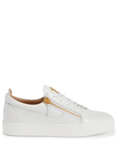 Giuseppe Zanotti кеды Frankie с молниями, белый