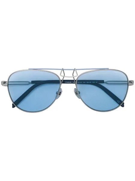 Calvin Klein 205W39nyc солнцезащитные очки-авиаторы с логотипом
