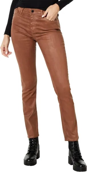 Джинсы Mari High-Rise Slim Straight in Leatherette Light Canyon Rock AG Jeans, цвет Leatherette Light Canyon Rock