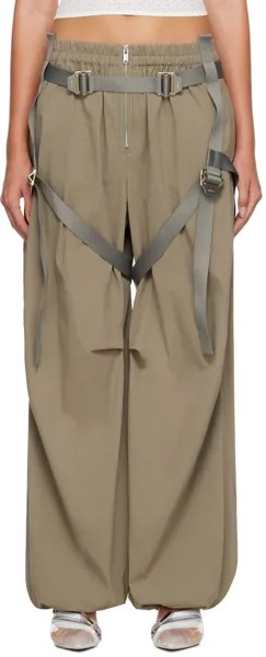 Зеленые летные брюки Harness Dion Lee