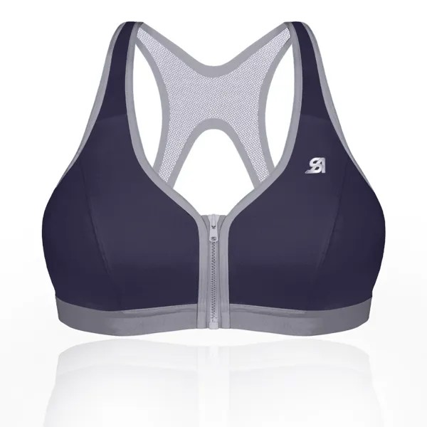 Бюстгальтер Shock Absorber Active Zipped High Impact Plunge, синий