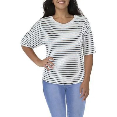 Женская футболка Dolan в белую полоску с круглым вырезом XL BHFO 6284