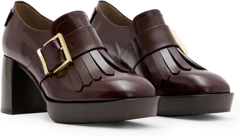 Лоферы Zia Heeled Loafer AllSaints, цвет Bordeaux Red Shine