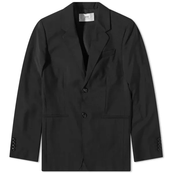 Пиджак на 2 пуговицах AMI Paris, черный