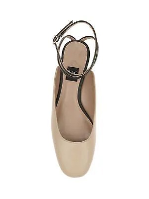 ZAC ZAC POSEN Женские бежевые кожаные туфли с подкладкой Voss с квадратным носком и блочным каблуком, размер 7,5 м