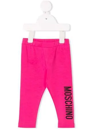 Moschino Kids легинсы с логотипом